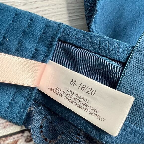 Hips & Curves City Chic M Racer Back Bralette Teal Blue 18/20 2x Plus Size NEW - Picture 10 of 13